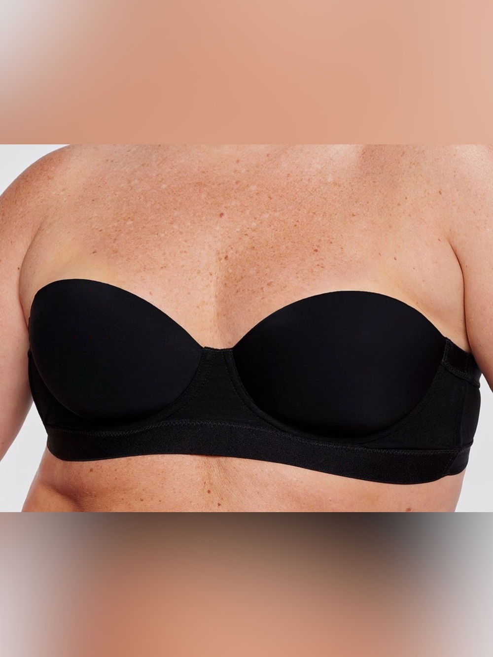 Pepper MVP Multiway Strapless Bra Black Size 38B Convertible Lightly Lined